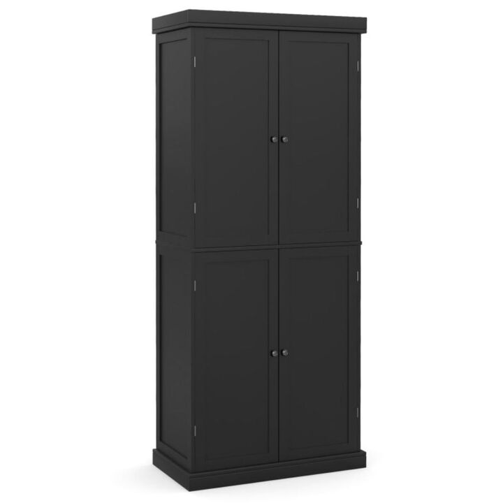 Hivvago 72.5" Tall Buffet Cabinet with 6-Tier Shelves and 4 Doors