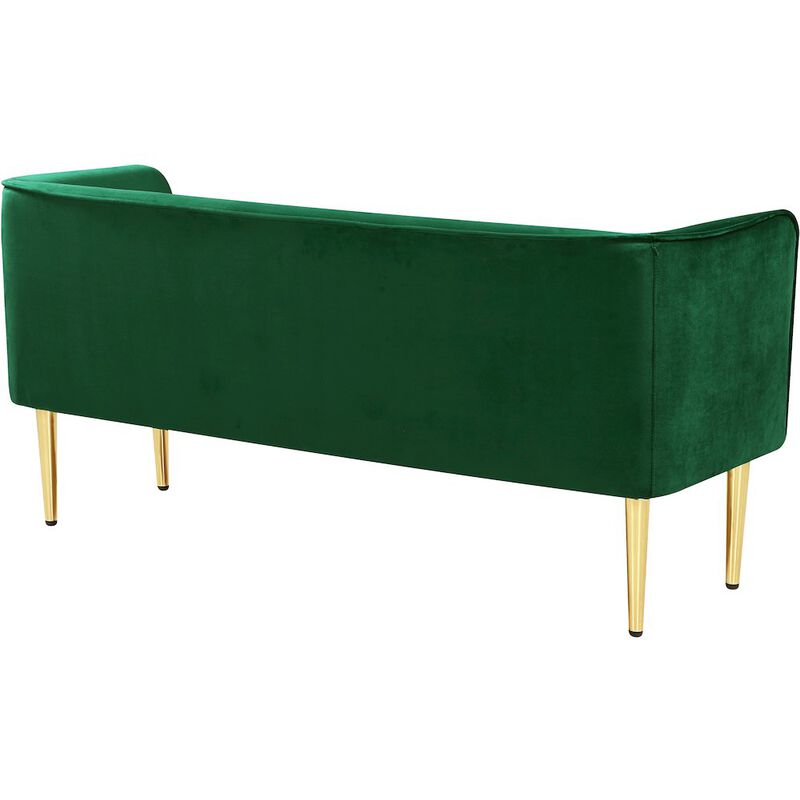 Meridian Furniture Audrey Green Velvet Bench