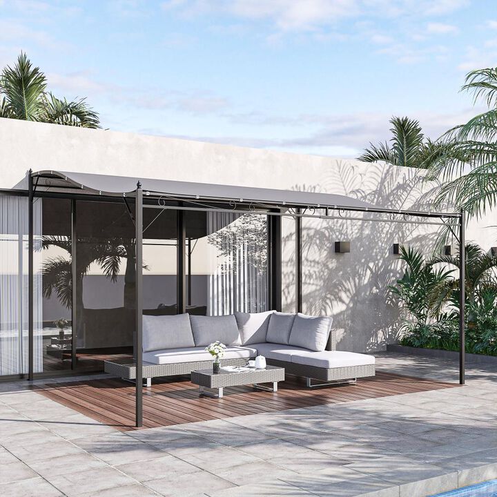 Hivvago 10x13 Patio Pergola Gazebo with Drainage Canopy