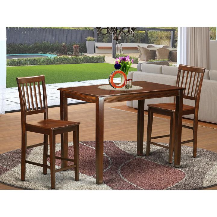 3 Pc counter height Table and chair set - high Table and 2 counter height Chairs.