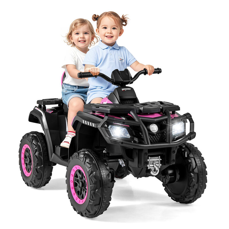 24V Two Seater Kids ATV Vehicle with 4 Motors Music and LED Light Features image number 7