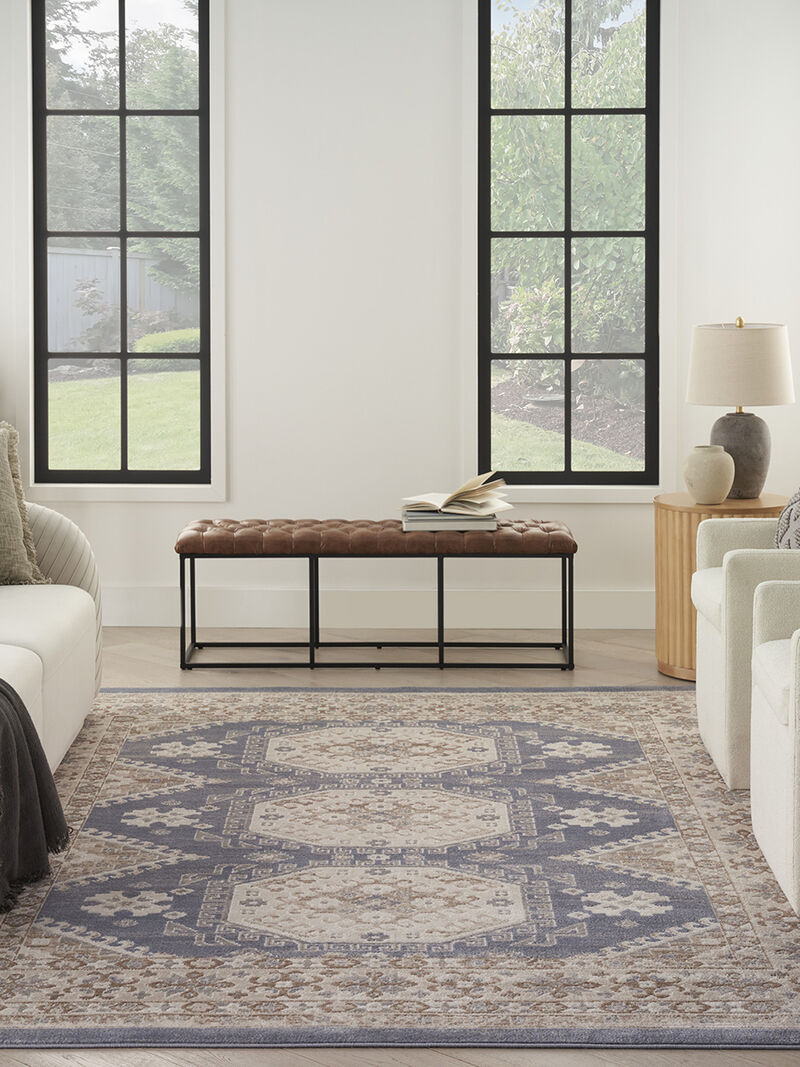 Serenity Home SRH01 Ivory/Blue 5'3" x 7'3" Rug image number 7
