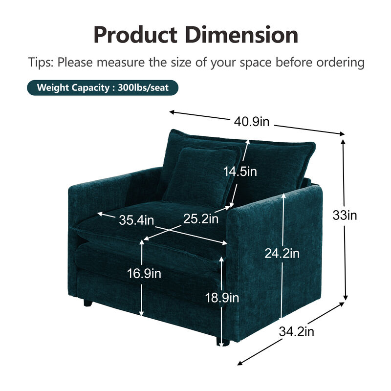 Tixpam Chenille Modular Sectional Sofa Set image number 7
