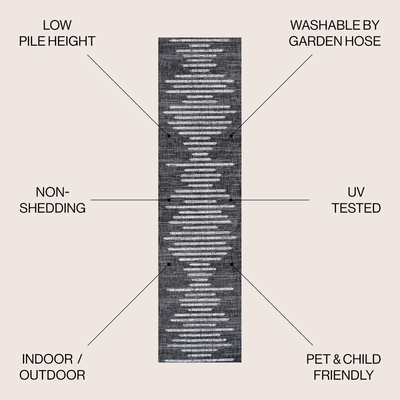 Zolak Berber Stripe Geometric Indoor/Outdoor Area Rug