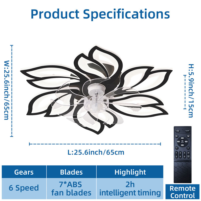 ELEMENT ACE Modern Nordic Ceiling Fan with Quiet Operation and Energy Efficient Lighting image number 2
