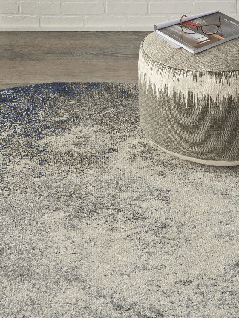 Passion PSN10 Charcoal/Ivory 4' x Round Rug