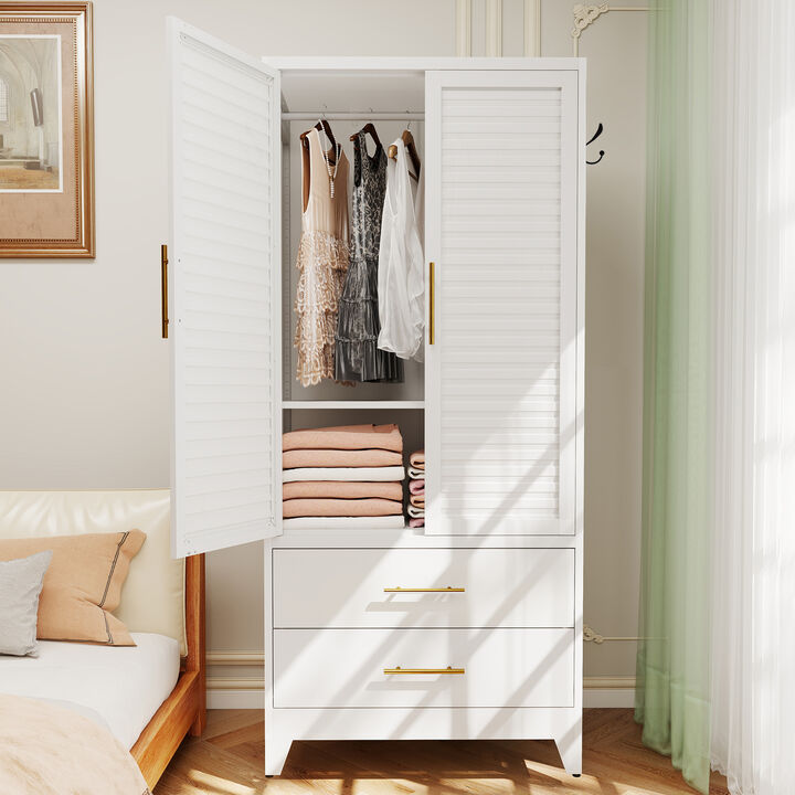Momlot Metal Wardrobe Closet with 2 Doors