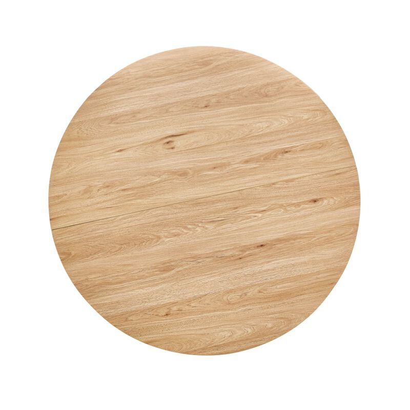Round Folding Dining Table Thick MDF tabletop with reinforced metal frame Space saving round kitchen table for small spaces image number 6