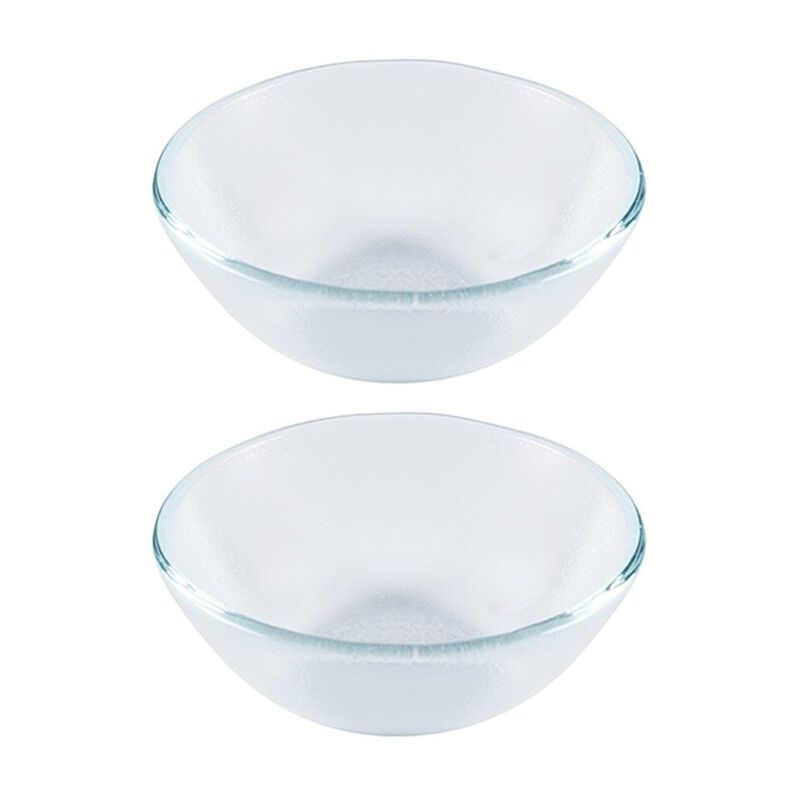Turgla Fusion Glass dia.5.5" h:2" 14 oz. Round Clear Glass Bowl (Set of 2) image number 0