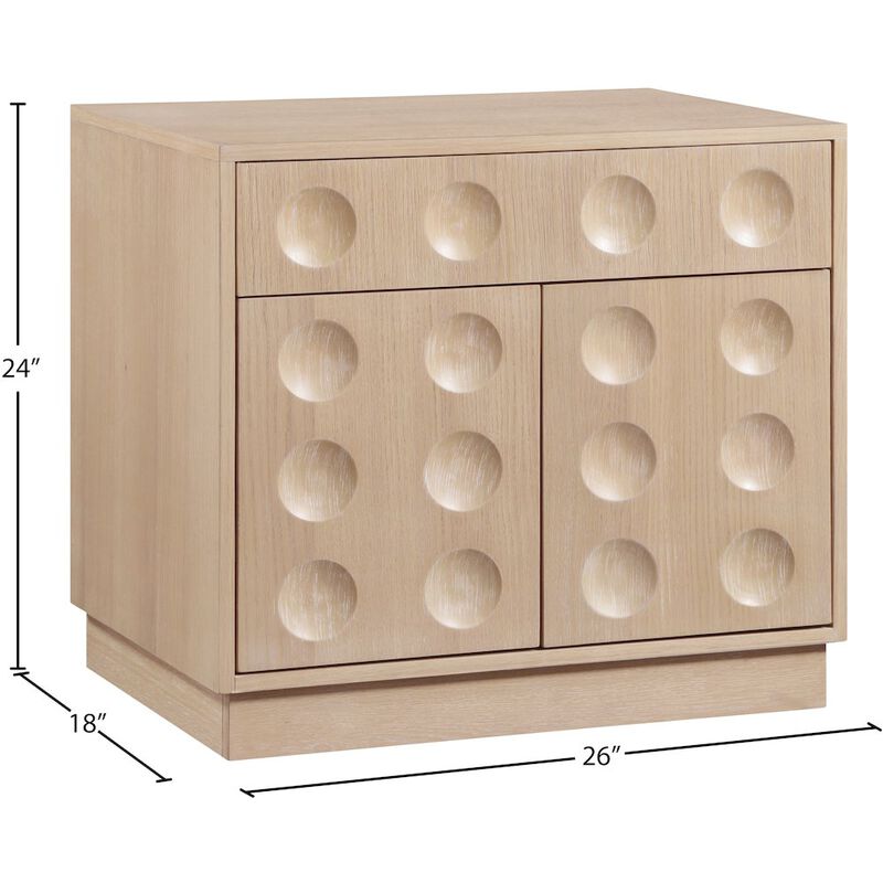 Meridian Furniture Compass Natural Night Stand