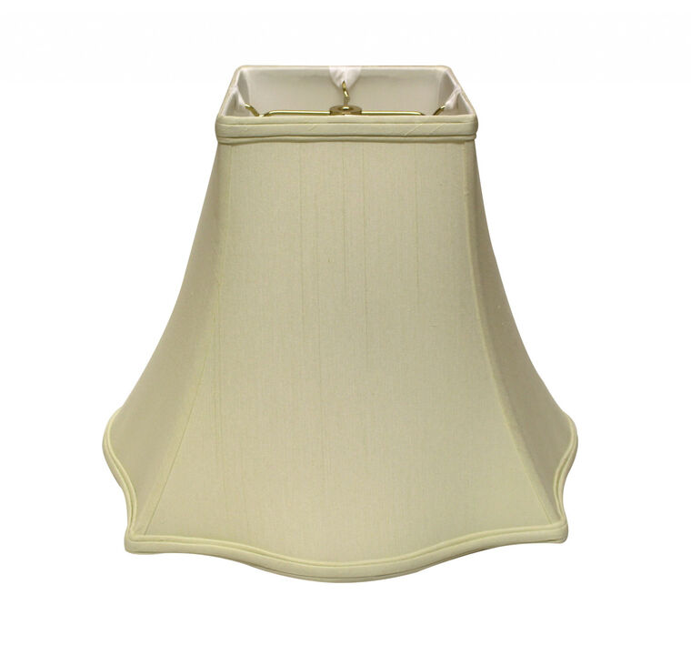 Hivvago 10" Ivory Premium Square Monay Shantung Lampshade
