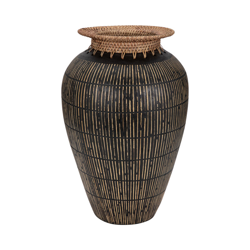 Terracotta, 19" Lines Vase image number 3
