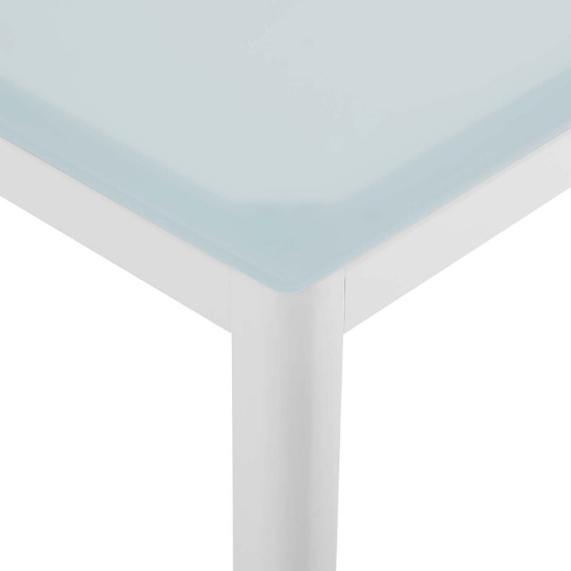 Modway - Raleigh 59" Outdoor Patio Aluminum Dining Table White image number 4
