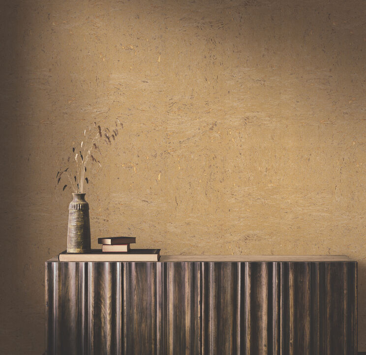 Caldera Cork Antique Gold Wallpaper