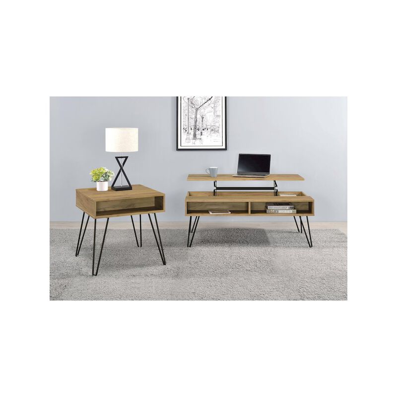 Coaster Co. of America Fanning Engineered Wood Lift Top Coffee Table Golden Oak