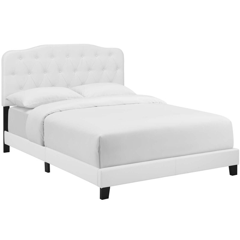 Modway - Amelia Twin Faux Leather Bed White image number 1