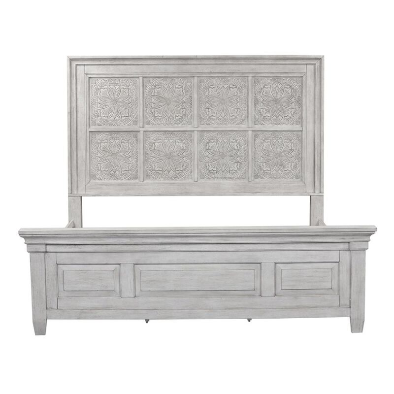 Liberty Furniture Heartland Optional King Panel Bed in Antique White w/ Tobacco Top image number 3