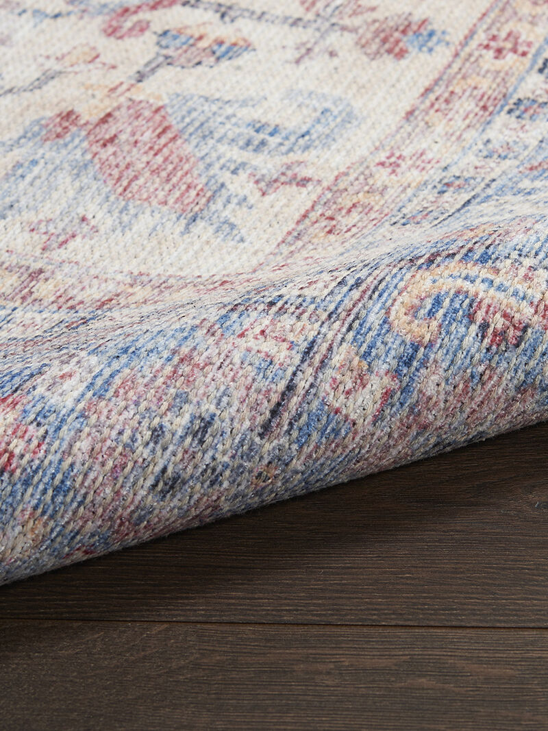 Machine Washable Series 1 SR104 Blue/Multicolor 3' x 5' Rug