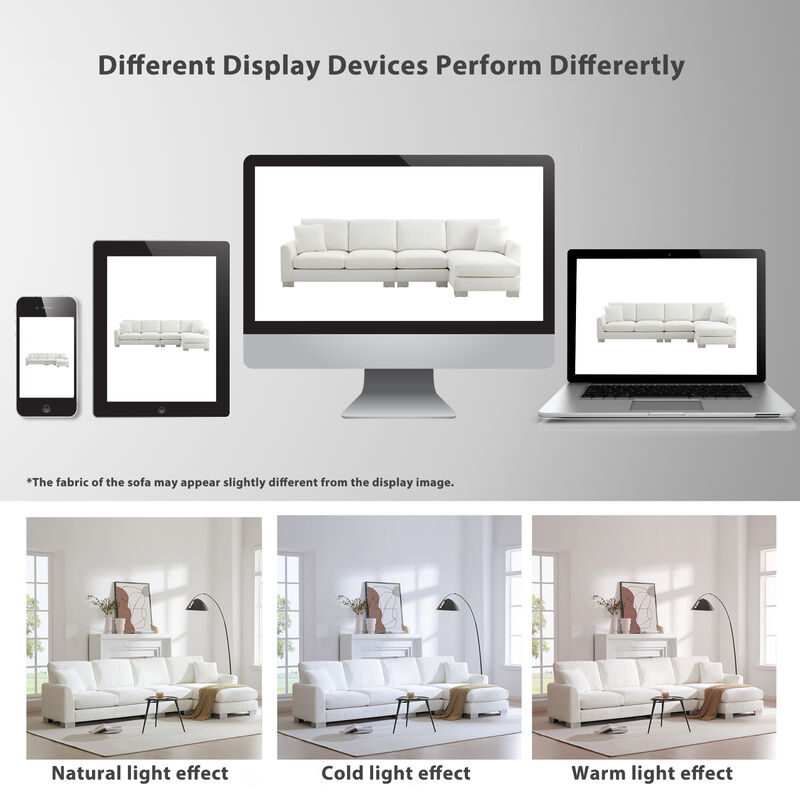 Merax Modern L-shaped Oversized Sectional Sofa.