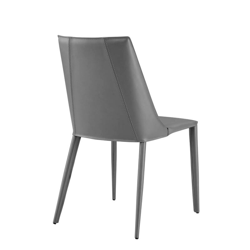 Leather Upholstered Dining Side Chair &ndash; Modern Design with Cushioned Seat