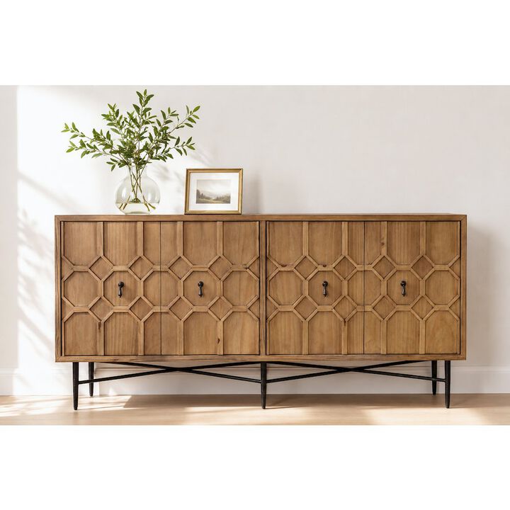 Alex Hamilton Samara 4-Door Sideboard - Natural