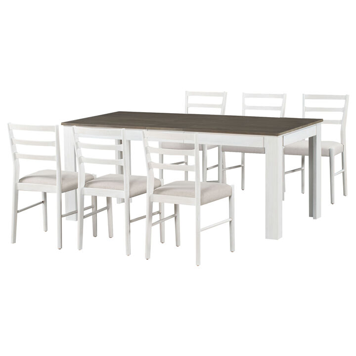 Merax Mutifunctional Extendable Wooden Dining Table Set with Chair