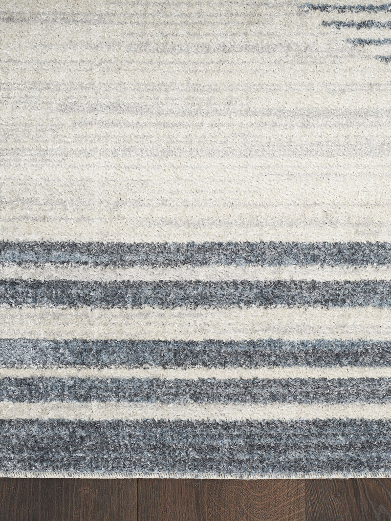 Astra Machine Washable ASW05 Ivory/Blue 3'3" x 5' Rug