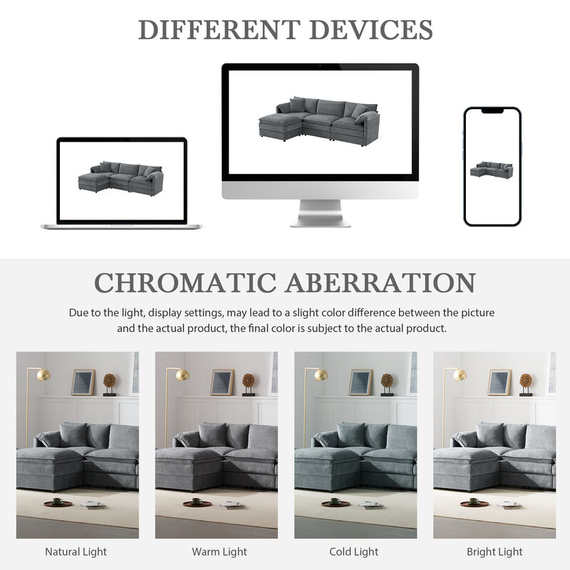 Merax Chenille Modular Sectional Sofa