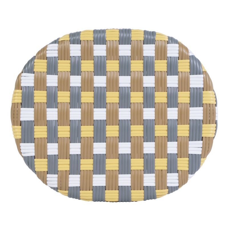 Butler Specialty Ballito 24 in. Seat Height Oval Rattan Counter Stool, Yellow and Brown image number 6