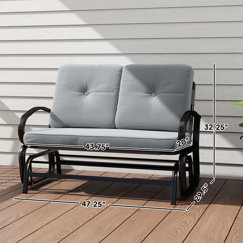 Hivvago 2-Person Outdoor Glider Bench image number 2