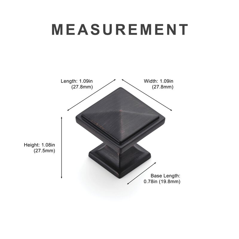 Hestia Hardware 10 Pack New Prism Square Cabinet Knobs image number 2