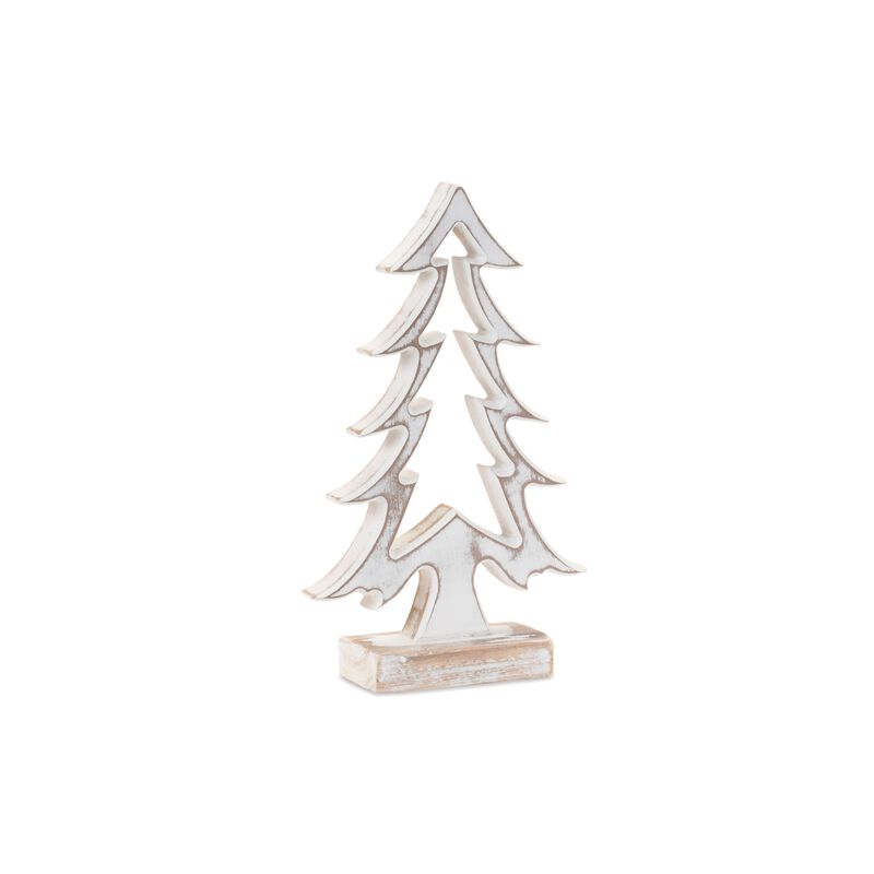 Wooden Pine Tree Outline Set of 3 for Christmas Accent or Seasonal Decor