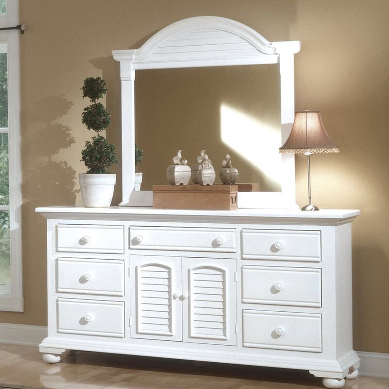 American Woodcrafters Cottage Traditions Triple Dresser - White Cottage