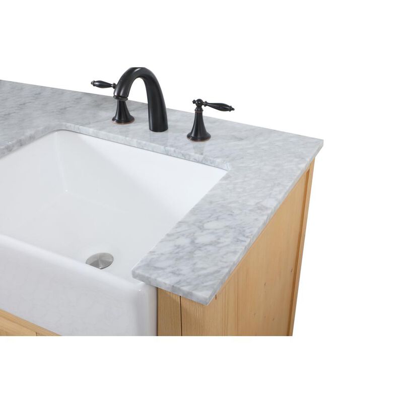 Elegant Kitchen and Bath 60 inch double bathroom vanity in natural wood