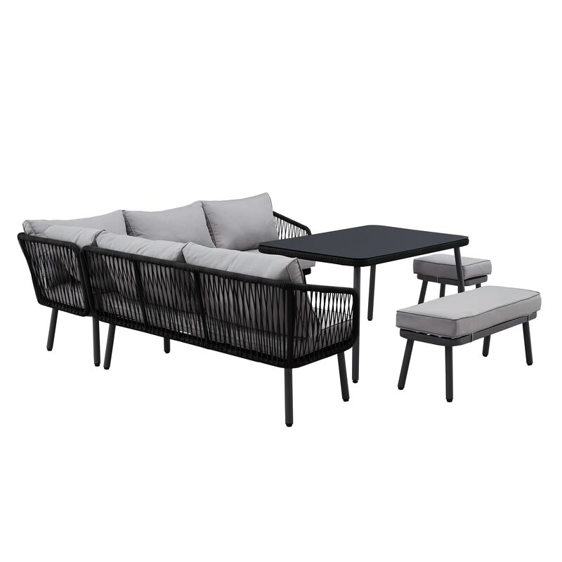 Inspired Home Brailynn  Outdoor 5pc Seating Group