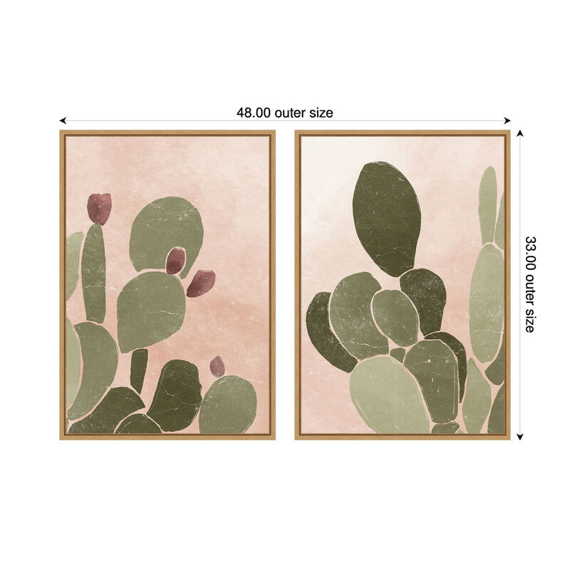 Desert Cactus II & III 2 Piece image number 2