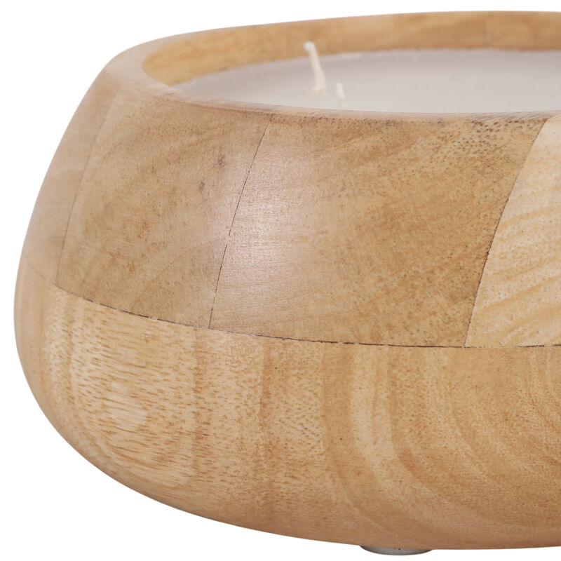 8" Vanilla Wood Bowl Candle image number 5