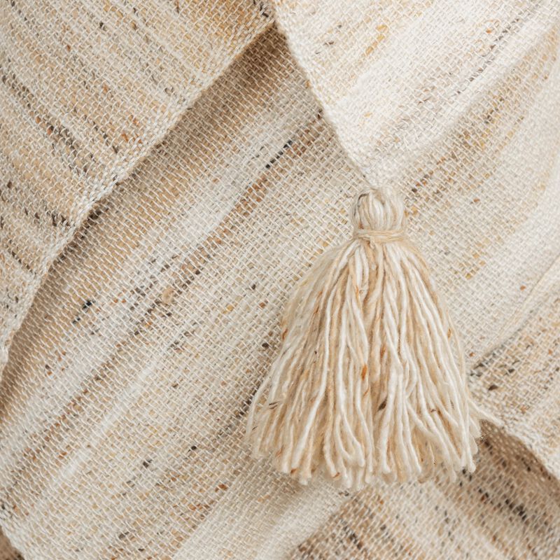 Beige 50" x 60" Throw Blanket