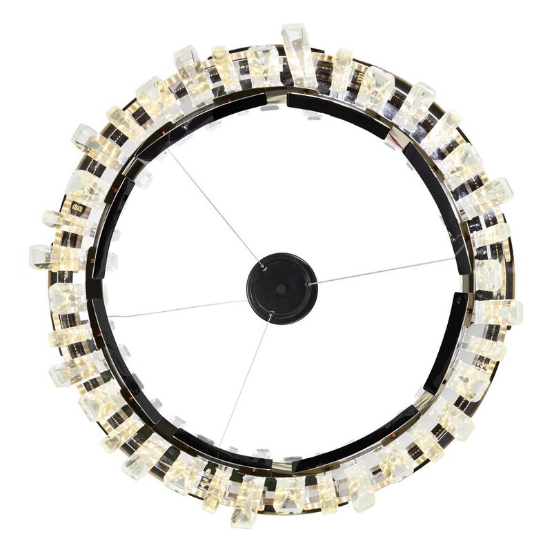Aya LED Integrated Pearl Black Chandelier