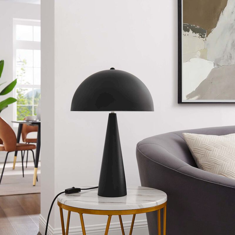 Modway Selena 2 Lights Modern Metal Table Lamp in Black Finish image number 8