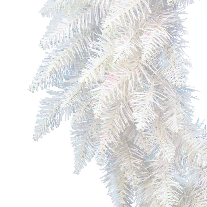 Vickerman 30" Sparkle White Spruce Artificial Christmas Wreath, Unlit - Faux Spruce Christmas Wreath - Seasonal Indoor Home Decor