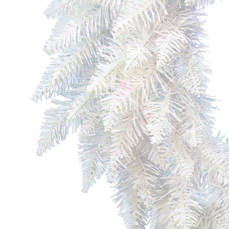 Vickerman 30" Sparkle White Spruce Artificial Christmas Wreath, Unlit - Faux Spruce Christmas Wreath - Seasonal Indoor Home Decor image number 1