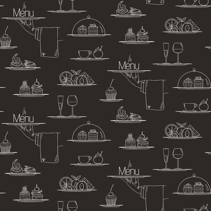 Just Kitchens Chalkboard Menu Blue Wallpaper G45407