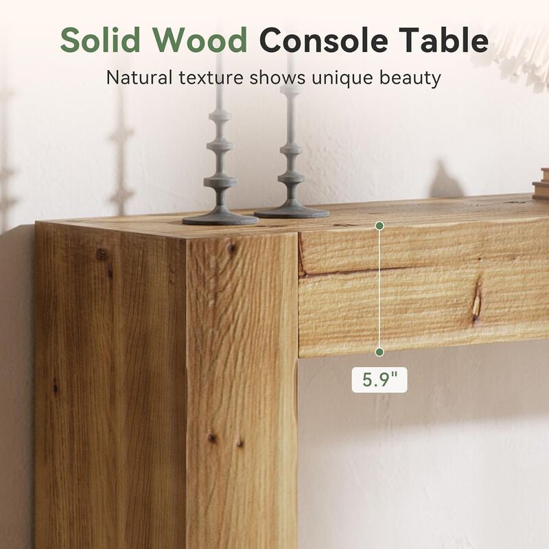 Tribesigns Farmhouse Wood Console Table image number 3