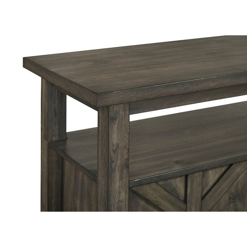 New Classic Furniture Gulliver Wood Server, Rustic Brown