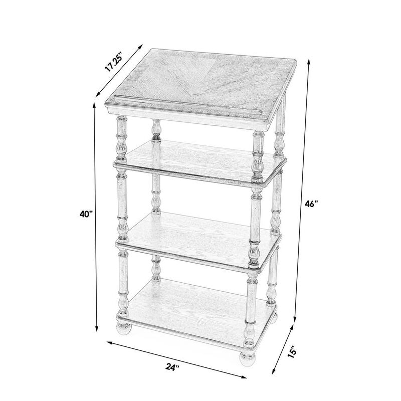 Butler Specialty Alden 4-Tier Library Stand, Medium Brown image number 8