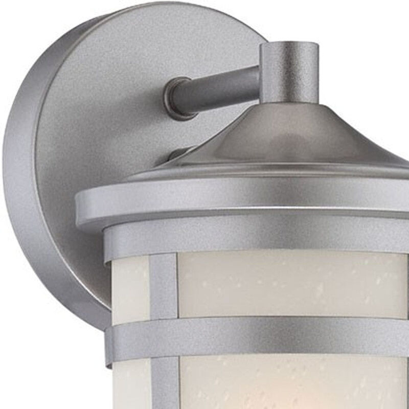 Homezia Brushed Silver Hanging Lantern Shape Wall Light