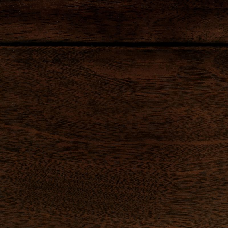 Transitional Queen Sleigh Style Bed, Dark Wood Frame, Cherry Brown Finish - Benzara