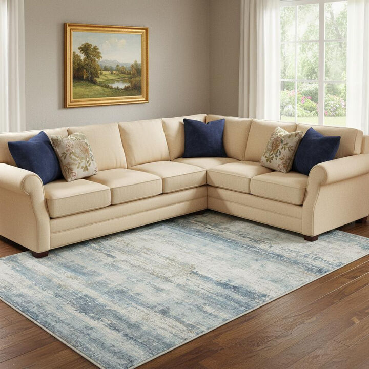HomeRoots Abstract Washable Area Rug