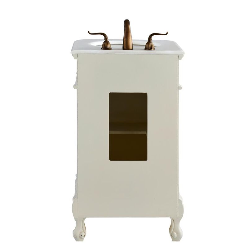 Elegant Kitchen and Bath 21 inch Single Bathroom vanity in Antique White